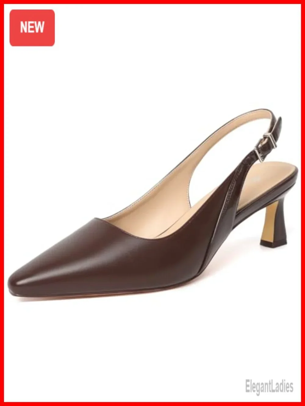 Kitten Heels Slingback Pointed Closed Toe Women's Pumps Wedding Party Commuting
